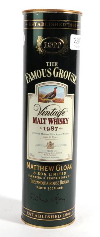 Lot 2287 - Famous Grouse 1987 40% 1 bottle