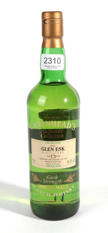 Lot 2310 - Glen Esk 13 year old 66.5% distilled April 1982 1 bottle