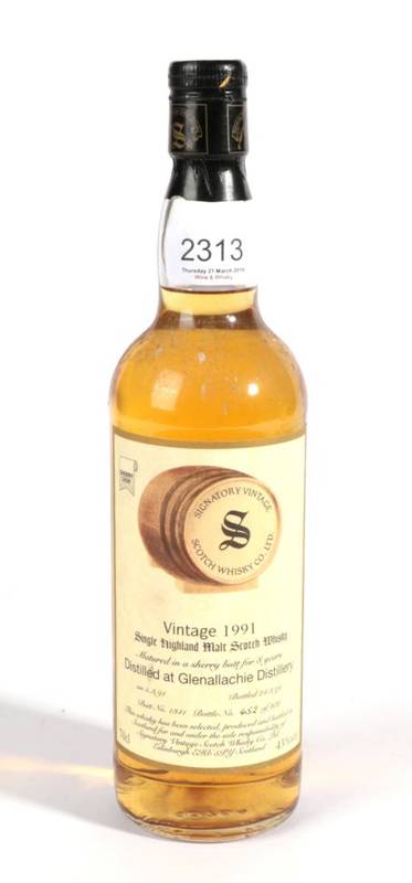 Lot 2313 - Glenallachie 8 year old 43% distilled March 1991 1 bottle