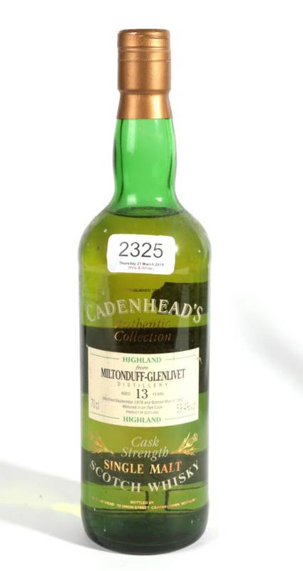 Lot 2325 - Miltonduff-Glenlivet aged 13 years 59.4% Cadenheads 1 bottle