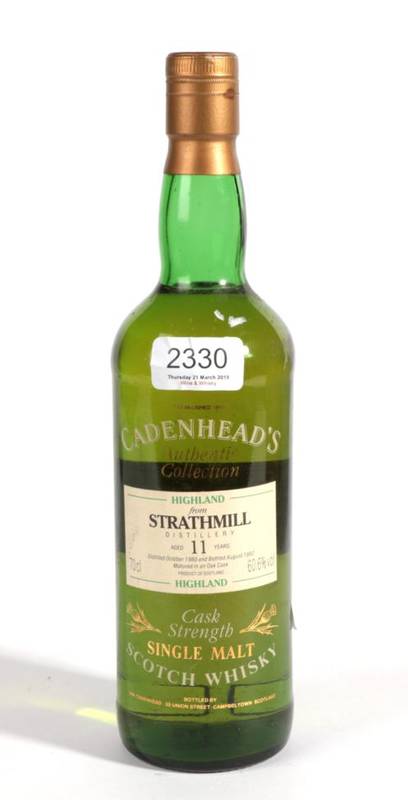 Lot 2330 - Strathmill aged 11 years 60.6% distilled 1980 bottled 1992 Cadenheads 1 bottle