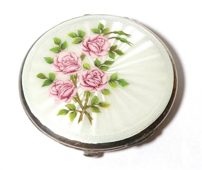 Lot 59 - A silver and enamel compact