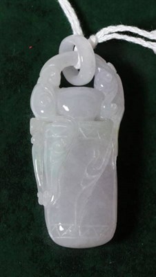 Lot 65 - A lavender jade carving, measures 5cm by 2.5cm