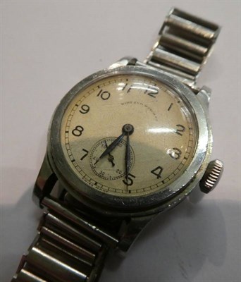 Lot 69 - A gun metal single push chronograph pocket watch; an alarm open faced pocket watch, signed...