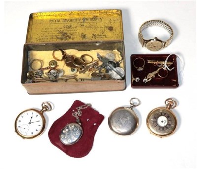 Lot 84 - A 22 carat gold wedding ring; an Edwardian 9 carat gold spray brooch set with rubies and...