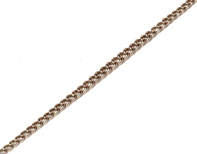 Lot 154 - A curb link chain, each link stamped '9' '375', length 42.5cm