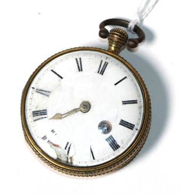 Lot 156 - A gilt metal verge pocket watch, movement inscribed 'Perigal & Brown, London' and numbered...