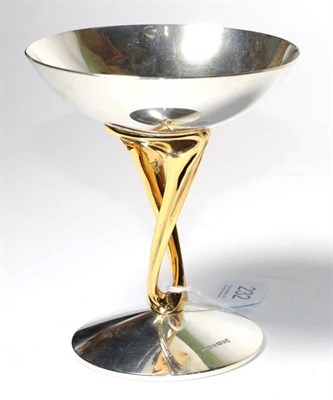 Lot 232 - A contemporary parcel gilt silver pedestal dish in the Art Nouveau taste, Jack Spencer,...