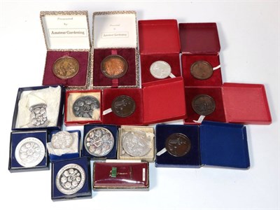 Lot 248 - A group of horticultural related medals in silver and bronze including a silver Smallholder...