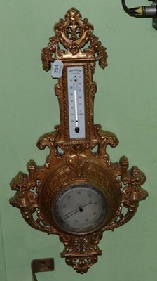 Lot 264 - A 19th century gilt metal barometer signed Dalifol & Co, Paris