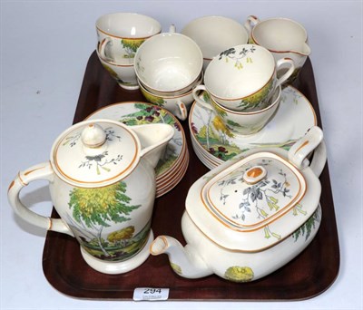 Lot 294 - A Copeland Spode ''Silver Birch'' service comprising a teapot; a coffee pot; a milk jug; six...