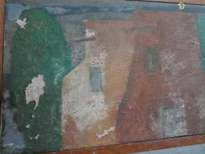 Lot 1040 - Olga Costa (German/Mexican 1913-94) Study of houses, oil on canvas, signed lower right,...