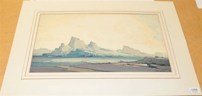 Lot 1056 - Hirst Walker RSA (1868-1957) ''The Vale of Janetza'' Signed, watercolour, 30cm by 53cm