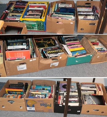 Lot 1088 - Twelve boxes of music, rock and pop related books