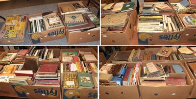 Lot 1090 - Eighteen boxes of books on various topics including antiques and collecting, history and literature