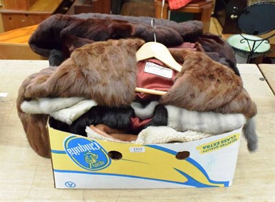 Lot 1111 - Sheepskin jacket, mink collar, Capstick and Hamer grey mink stole, two Capstick and Hamer fur...