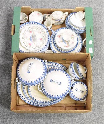 Lot 1123 - A Wedgwood blue and white dinner service and a tea service decorated Bognor West Parade (two boxes)