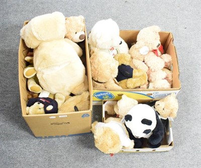 Lot 1124 - Twenty three assorted modern Teddy bears and a panda (three boxes)
