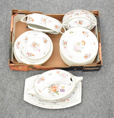 Lot 1133 - A part service of Rosenthal porcelain dinner ware decorated with floral sprigs