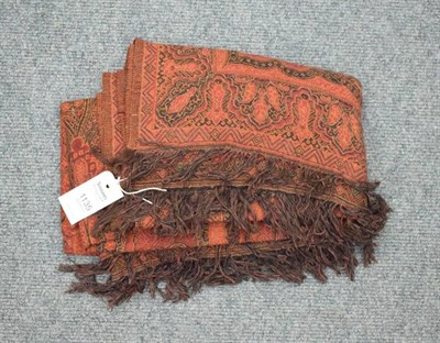 Lot 1135 - A late 20th century large paisley shawl