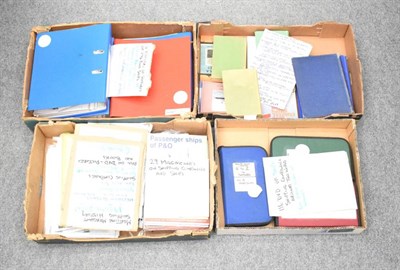 Lot 1145 - Six trays of assorted shipping photographs, DVDs of photographs etc