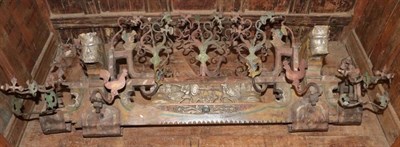 Lot 1192 - A Sicilian painted wood and ironwork donkey cart section