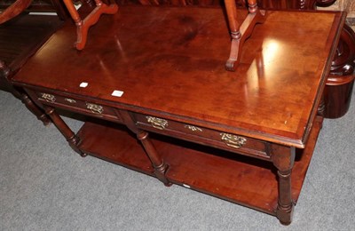 Lot 1198 - Reproduction coffee table fitted with two drawers and under-tier