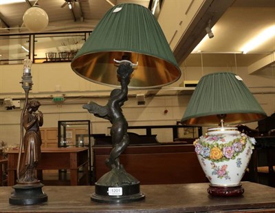 Lot 1201 - A group of three table lamps