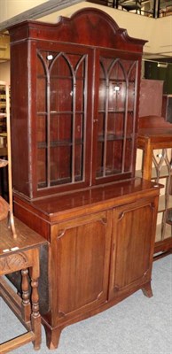 Lot 1218 - Reproduction mahogany glazed bookcase