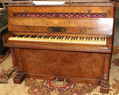 Lot 1245 - A French walnut upright piano, Antoine Bord, c.1861 122cm wide