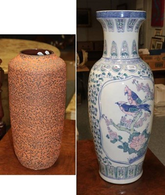 Lot 1246 - German pottery vase and a large reproduction vase