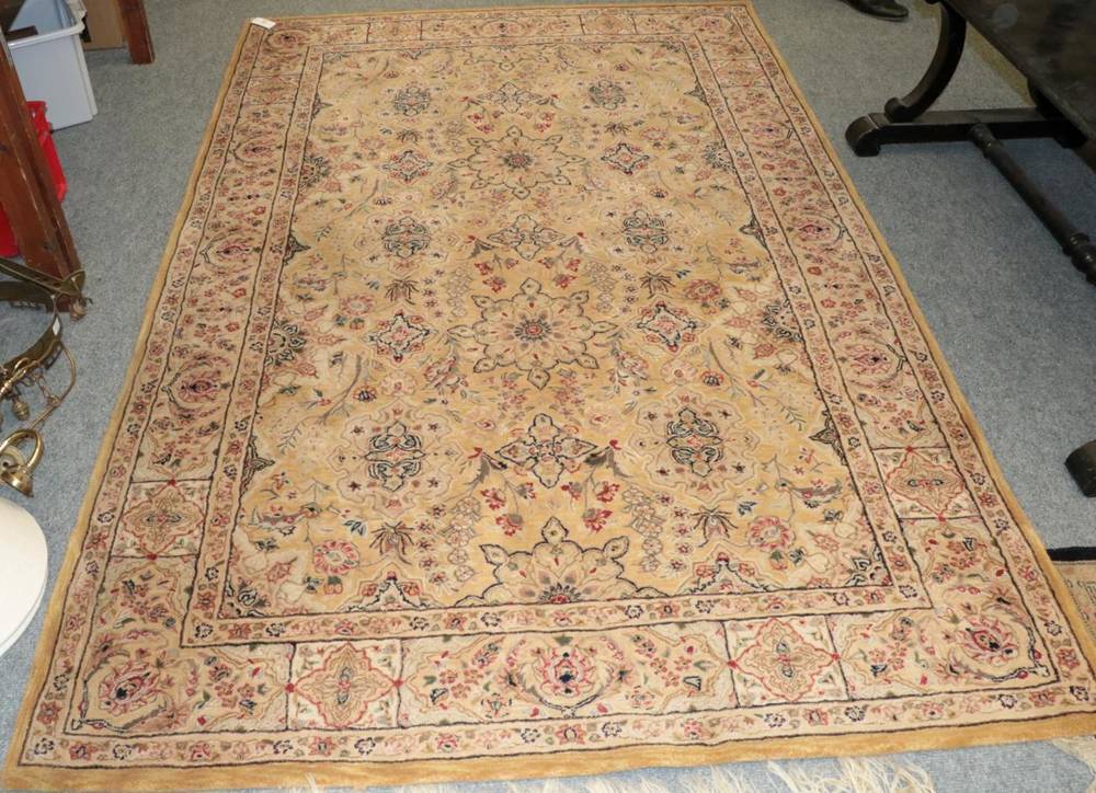 Lot 1253 - Rug of Oriental design, the camel field of