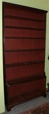 Lot 1273 - A 19th century mahogany bookcase with six fixed shelves, 110cm by 30cm, 230cm high