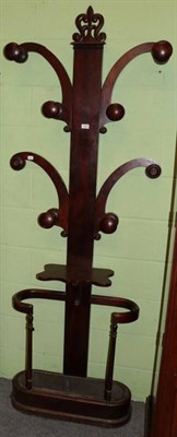Lot 1279 - Victorian mahogany Tree of Life hall stand, 68cm by 25cm, 220cm high