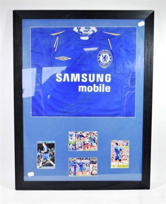 Lot 5 - Chelsea FC Centenary (1905-2005) Signed Shirt framed and mounted with pictures of John Terry...