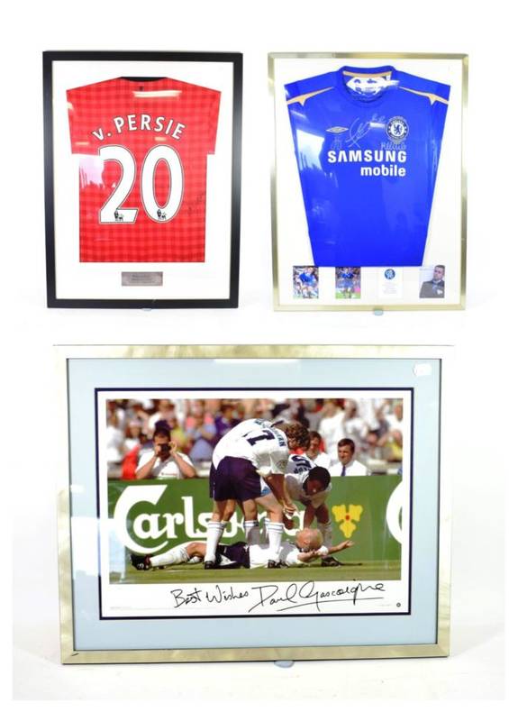 Lot 15 - Two Signed Football Shirts (i) Manchester United No.20 van Persie (ii) Chelsea John Terry,...