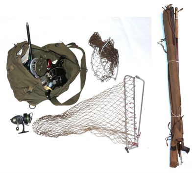 Lot 64 - Assorted fishing tackle and accessories, including eight various reels, a small quantity of fishing