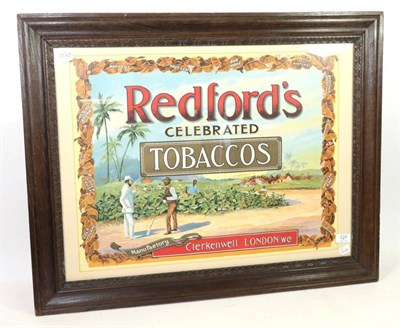 Lot 127 - Redfords Celebrated Tobacco Advertising Poster 'Manufactory Clerkenwell, London' depicting...