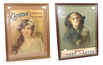 Lot 129 - Two Advertising Posters (i) Capstan Smoking Mixture 16x22'', 41x56cm (ii) Hignett's toast...
