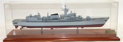 Lot 131 - A Professionally Made Presentation Model of a Frigate, designed by Yarrow Shipbuilders, frigate...