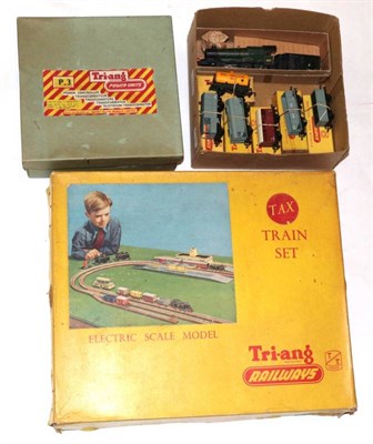 Lot 140 - Triang TT Gauge TAX Passenger set with 0-6-0T BR 47607 locomotive and two coaches (boxed)...