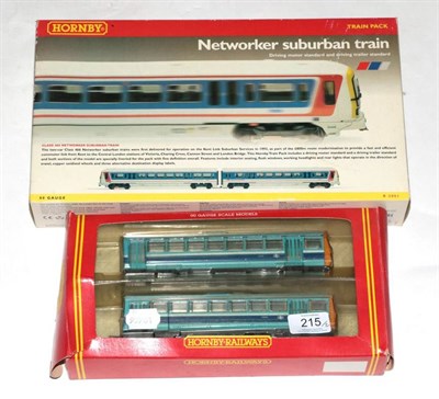 Lot 215 - Hornby (China) OO Gauge R2001 Networker Suburban Train Set together with Hornby Railways R867...