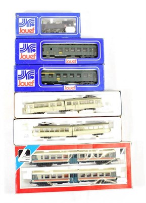 Lot 256 - Roco HO Gauge Two 8500 Articulated Railcars together with Lima 208168L Two car FS Motor coach...