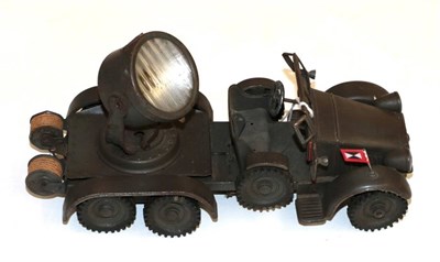 Lot 324 - Hausser 6-Wheel Searchlight Lorry with 'Hausser Original' sticker to base and unit flag to...