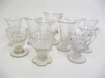 Lot 23 - A Group of Eleven Decorative Jelly Glasses, circa 1770-1830, of diverse form, including...