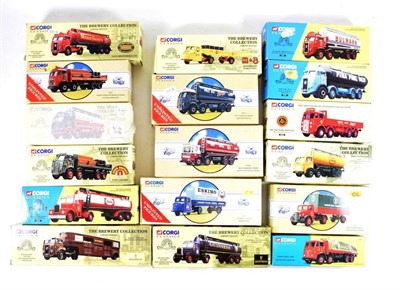 Lot 359 - Corgi Heavy Commercials including 97319 ERF Bass tanker, 97301 Bedford articulated London Brick...