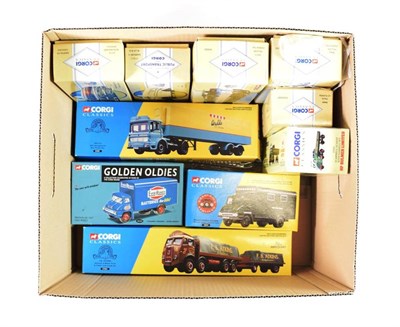 Lot 363 - Corgi Modern Commercials including 27601 F B Atkins 8 wheel truck with trailer and loads, 21401 AEC