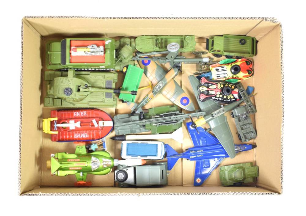 Lot 463 - Dinky Various Models including UFO Interceptor, Shado 2, Chieftain tank, Spitfire, Phantom and...