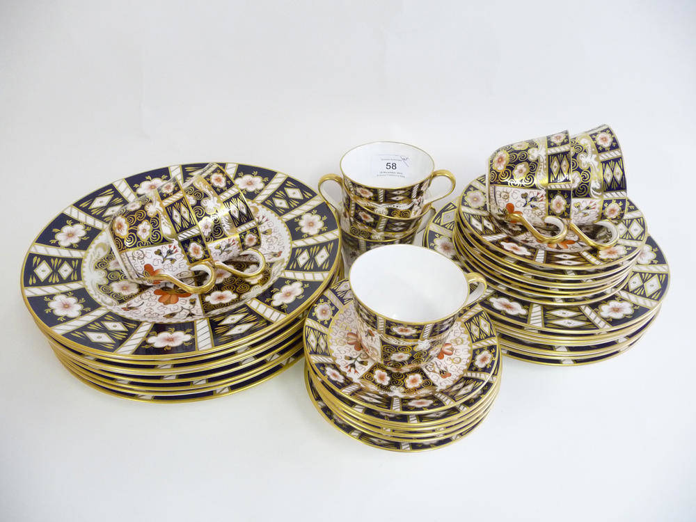 Lot 58 - A Royal Crown Derby Dinner and Breakfast Service, 1968, 1969 and 1976, decorated with an Imari...
