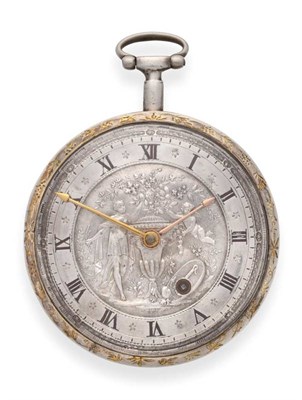 Lot 2170 - A Continental Open Faced Pocket Watch, early 19th century, gilt fusee verge movement bearing an...